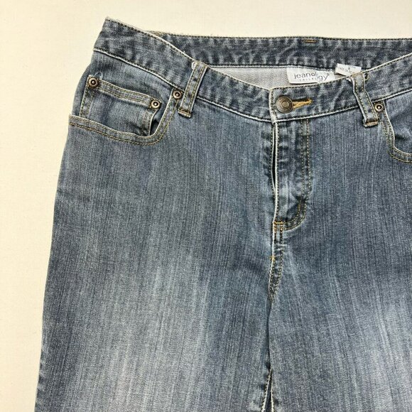 Jeanology Womens Straight Leg Jeans Blue Stretch Medium Wash Mid Rise Denim 8 - Picture 8 of 10